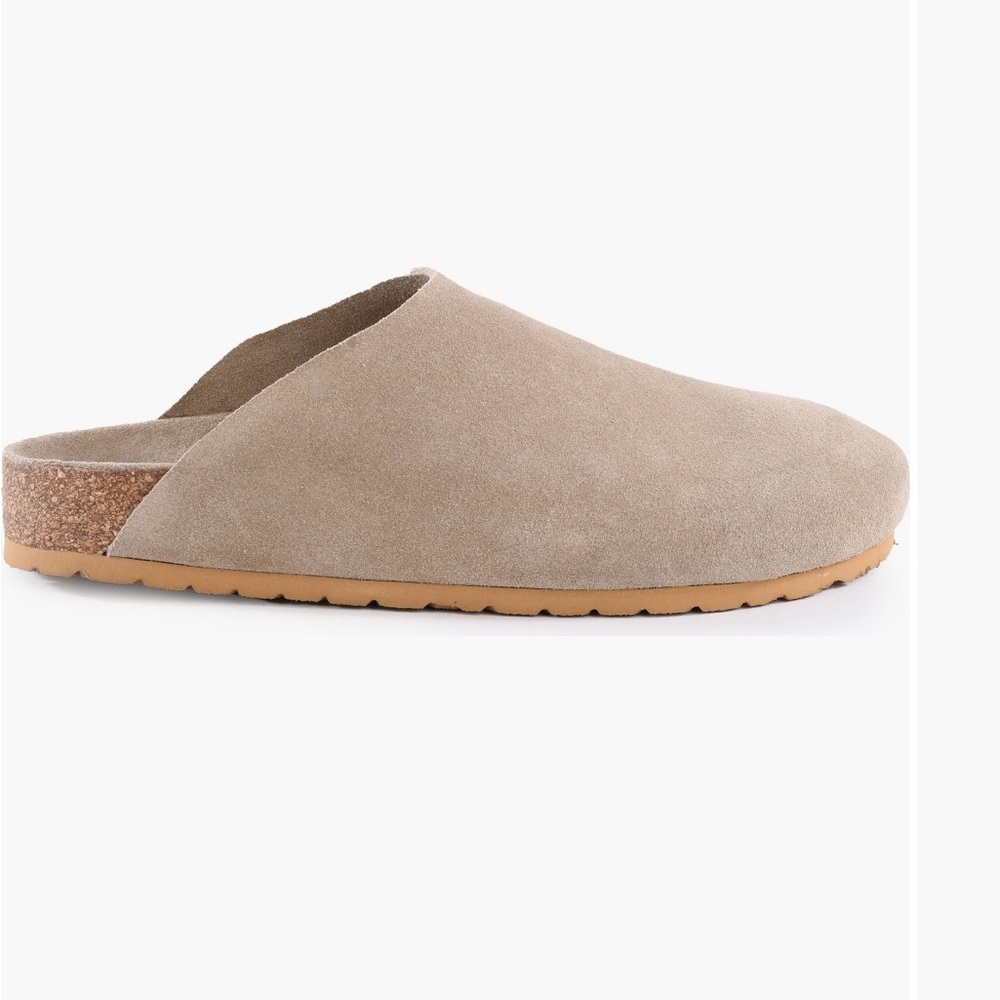 New Seychelles Taupe Suede Slip-On Mules